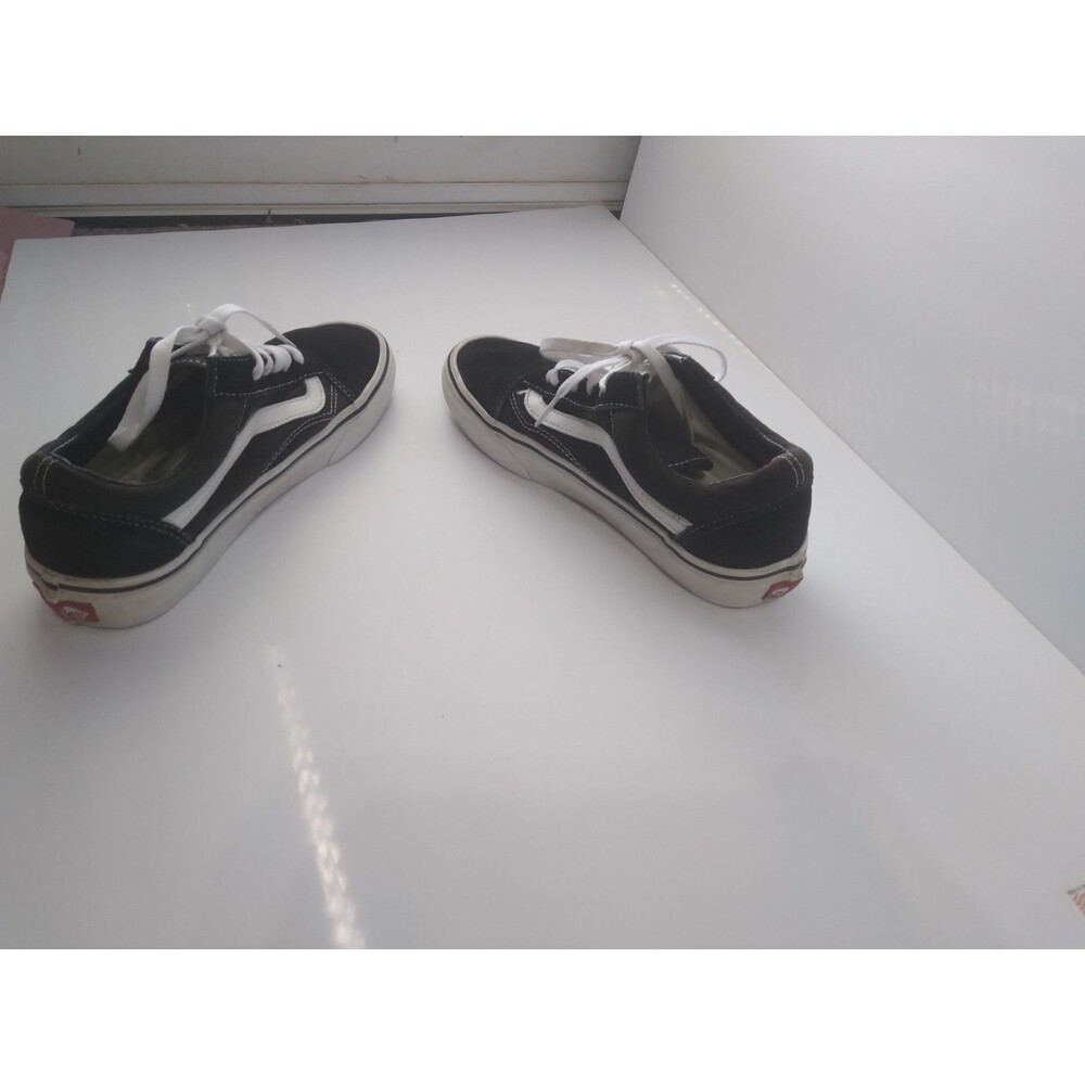 Vans Off The Wall Black Slip on Shoes Men's Size 6 Women's 7.5 Lace Up Sneakers - Picture 3 of 10